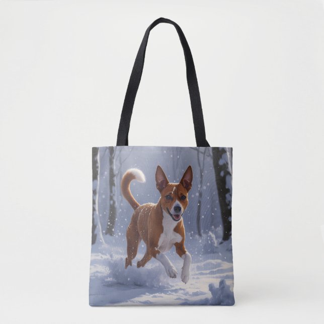 Bolso De Tela Basenji Elegant Shoulder Tote Bag (Anverso)