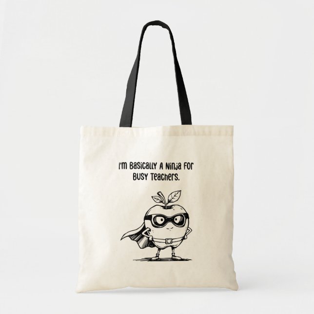 Bolso De Tela Básicamente un Ninja para Ayudante de Maestros Ocu (Frente)