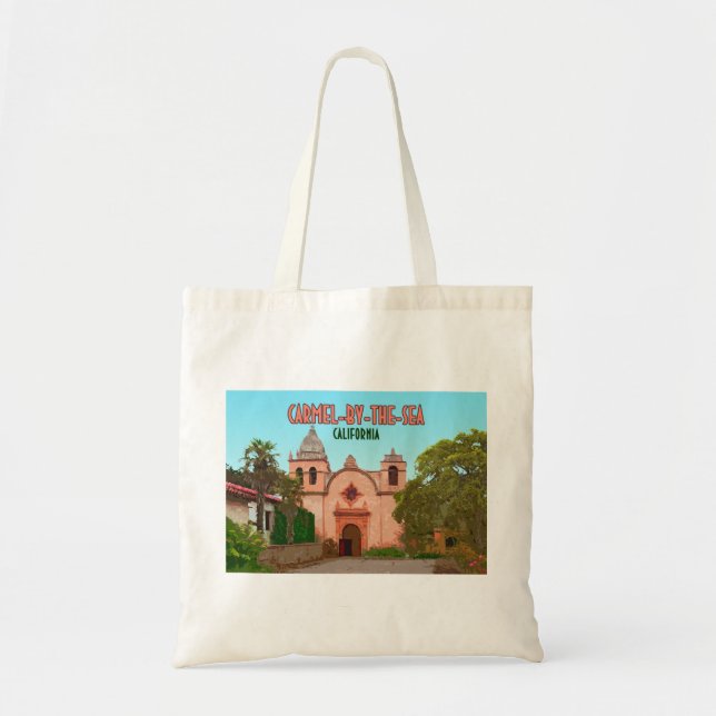 Bolso De Tela Basílica de la Misión Carmel-By-The-Sea California (Frente)