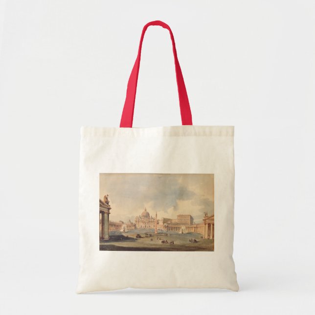 Bolso De Tela Basílica papal de San Pedro en el Vaticano (Frente)