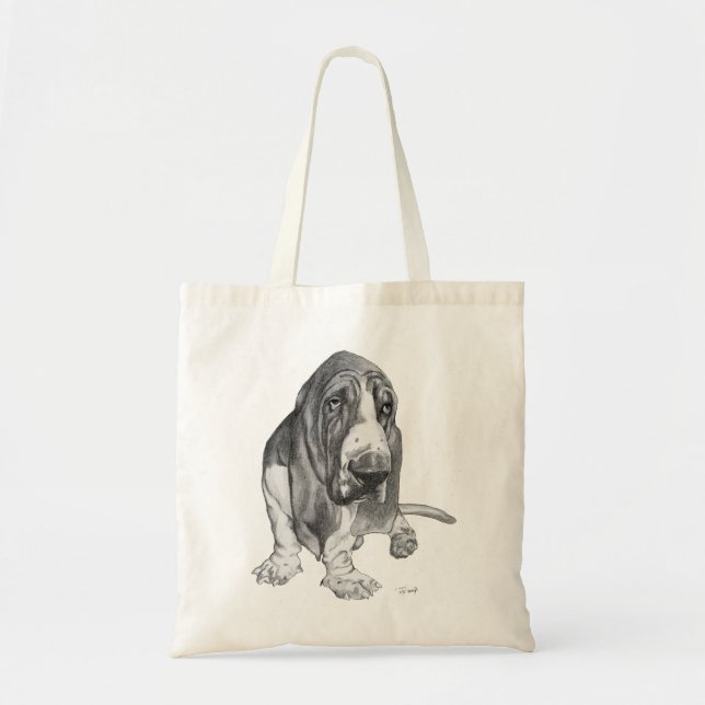 Bolso De Tela Basset Hound (Frente)