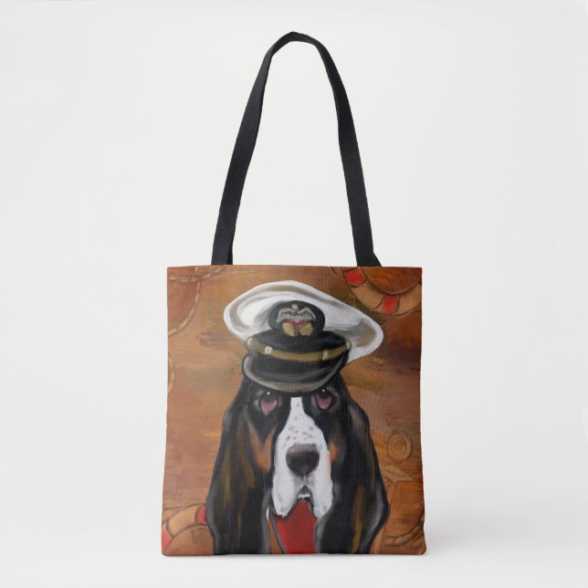 BOLSO DE TELA BASSET HOUND (Anverso)