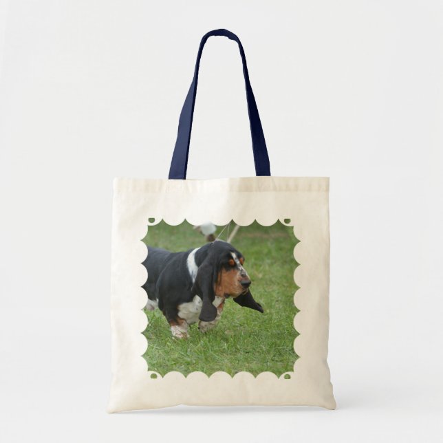 Bolso De Tela Basset Hound lindo (Frente)