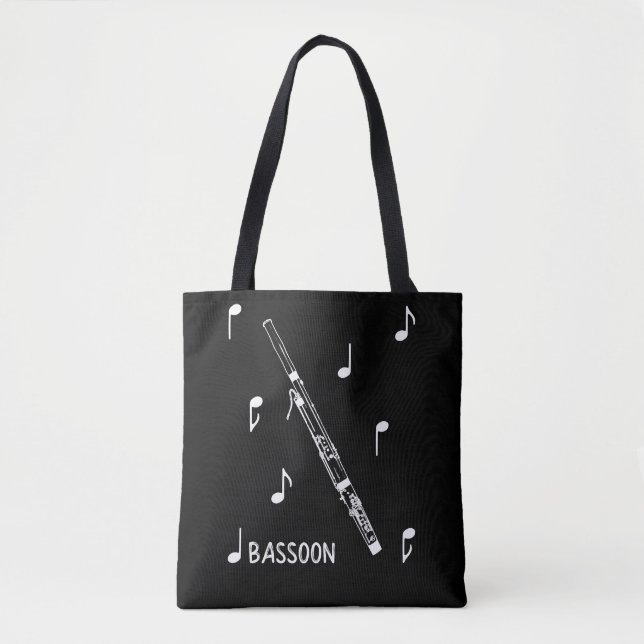 Bolso De Tela Bassoon de las notas musicales (Anverso)