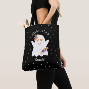 Bolso De Tela Bastante de fantasma de Halloween o truco para tra