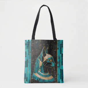 Bolso De Tela Bastet de diosa gata egipcia -arte mosaico