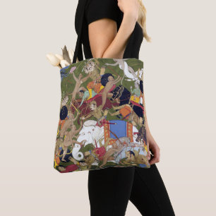 Bolso De Tela Batalla en Lanka Ramayana Udaipur India Sahibdin