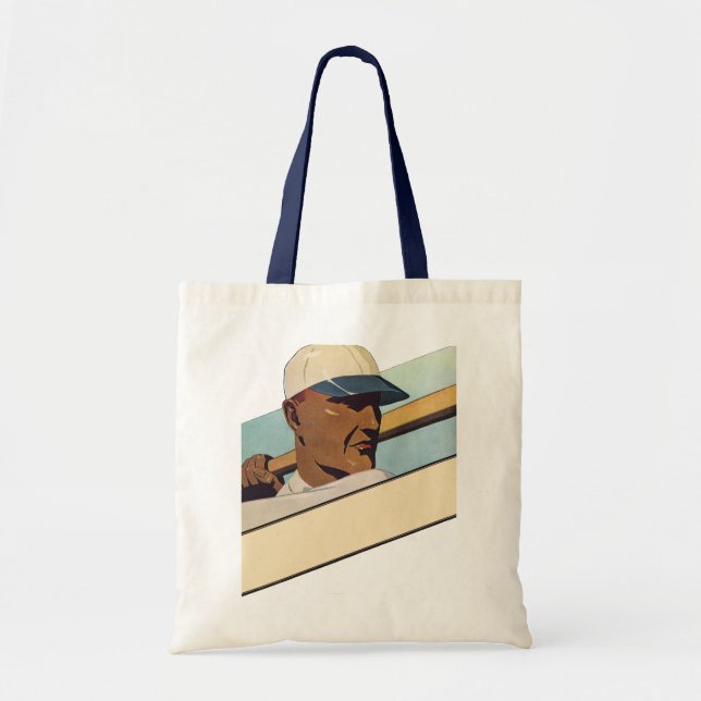Bolso De Tela Batería de béisbol para deportes de época, arte es (Frente)