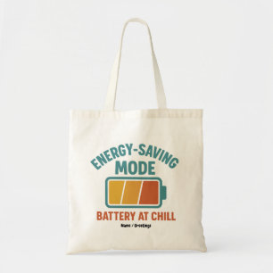 Bolso De Tela Batería en modo de ahorro de energía en Chill Retr
