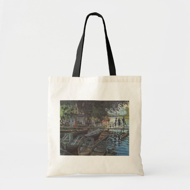 Bolso De Tela Bathers of La Grenouillère de Claude Monet (Frente)