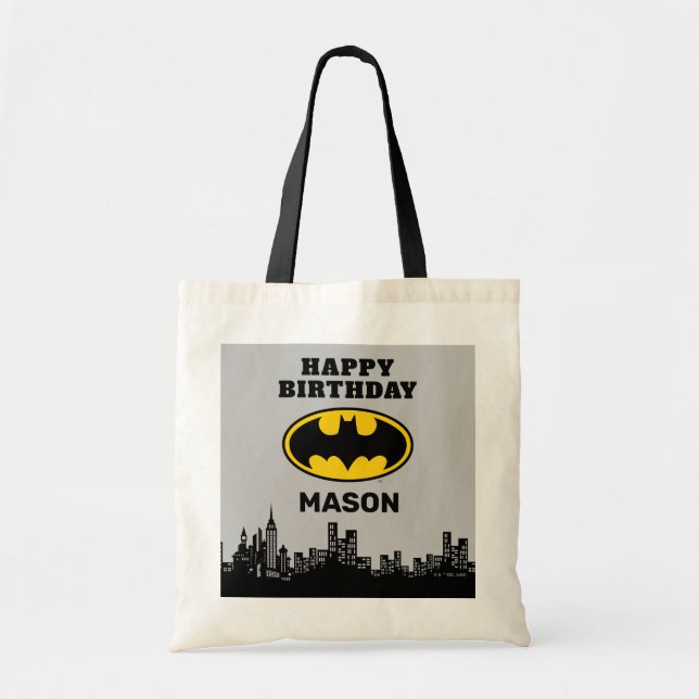Bolso De Tela Batman - Ciudad Gótica | Cumpleaños (Frente)