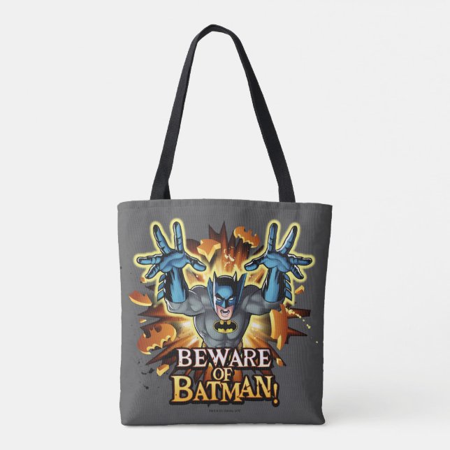 Bolso De Tela Batman| Cuidado con Batman (Reverso)