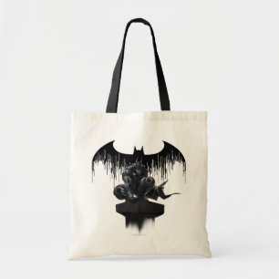 Bolso De Tela Batman encaramado en un pilar