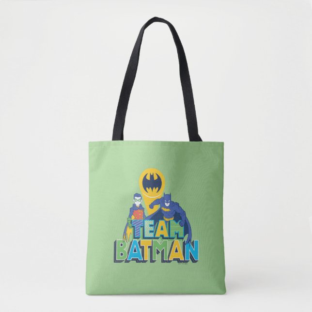 Bolso De Tela Batman | Equipo Batman y Robin (Anverso)