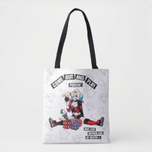 Bolso De Tela Batman Harley Quinn "Sal Y Toca Puddin"
