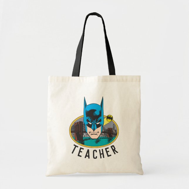 Bolso De Tela Batman Head Teacher (Frente)