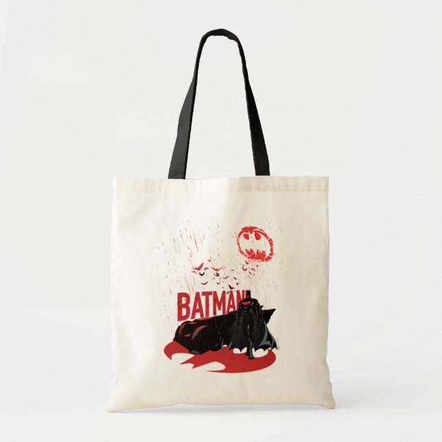 Bolso De Tela Batman Lluvia Carmesí (Frente)
