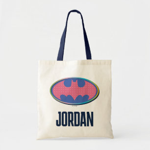 Bolso De Tela Batman   Logotipo de Punto de Polka Rosa