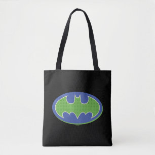 Bolso De Tela Batman Símbolo morado y verde