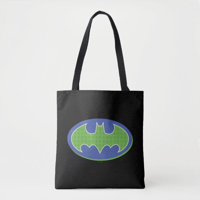 Bolso De Tela Batman | Símbolo morado y verde (Anverso)
