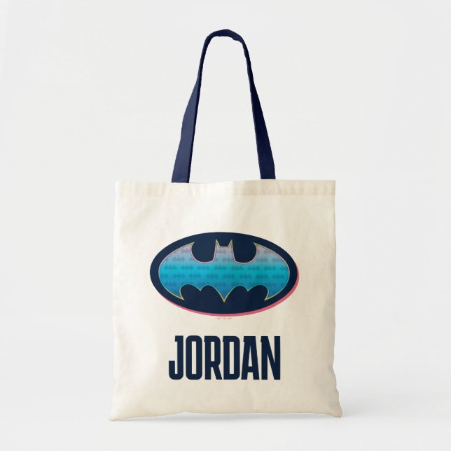 Bolso De Tela Batman | Símbolo rosa y azul (Frente)
