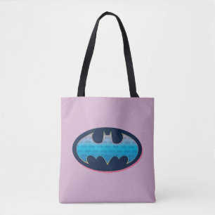 Bolso De Tela Batman   Símbolo rosa y azul