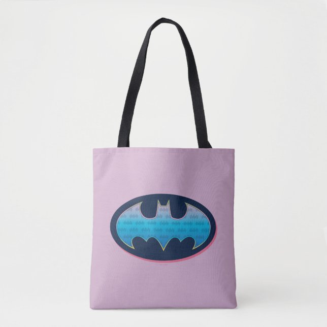 Bolso De Tela Batman | Símbolo rosa y azul (Anverso)