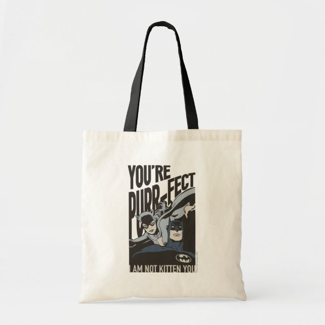 Bolso De Tela Batman Valentine | Catwoman - Eres Purr-fect (Frente)