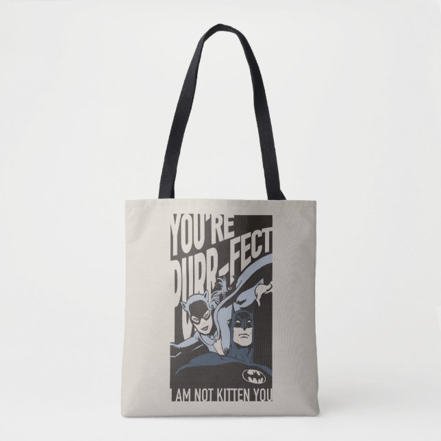 Bolso De Tela Batman Valentine | Catwoman - You're Purr-fect (Anverso)