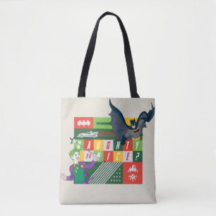 Bolso De Tela Batman vs Joker "travieso o agradable"