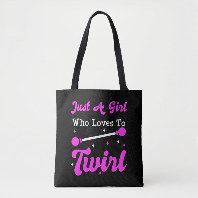 Bolso De Tela Baton Twirler Twirling Majorette Funny Gift  (Anverso)