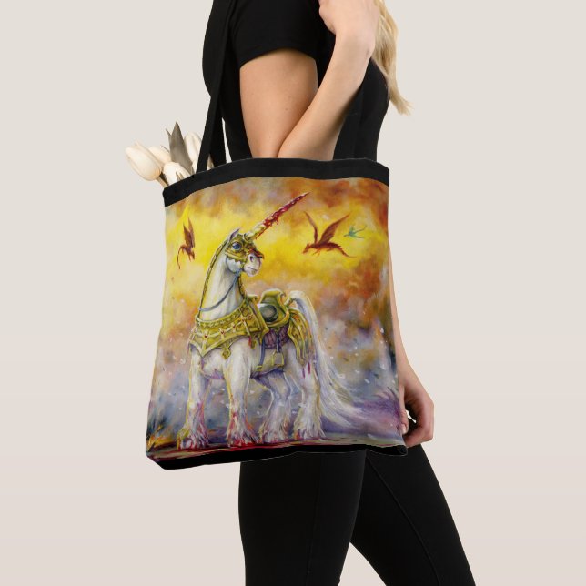 Bolso De Tela Battle Unicorn (Detalle)