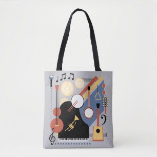 Bolso De Tela Bauhaus Band Monograma Música Tote Bag