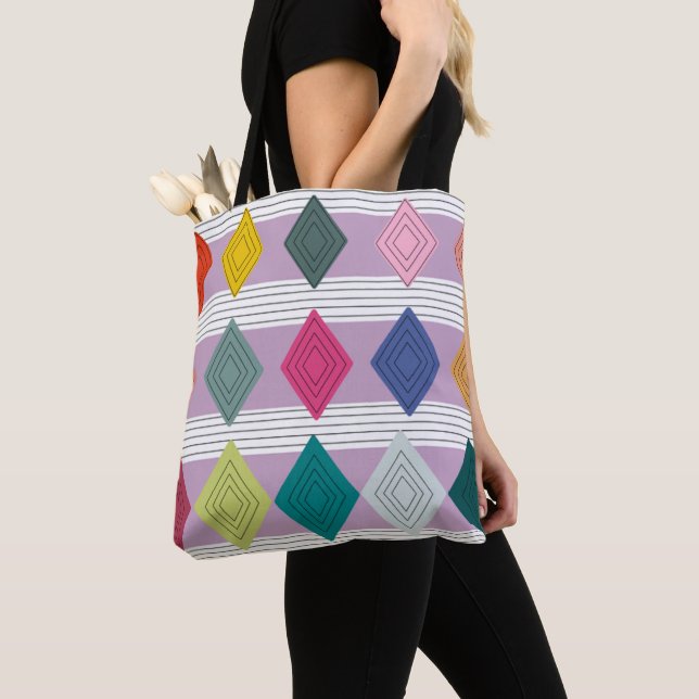 Bolso De Tela Bauhaus Diamond Quilt (Detalle)