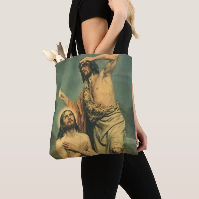 Bolso De Tela Bautismo de Jesucristo por Juan Bautista (Detalle)