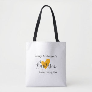 Bolso De Tela bautizo católico niños moderno simple QR minimalis