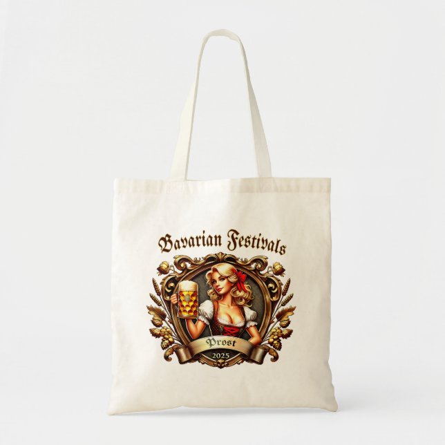 Bolso De Tela Bavarian Festivals - Blondine - Volksfest 2025 (Frente)