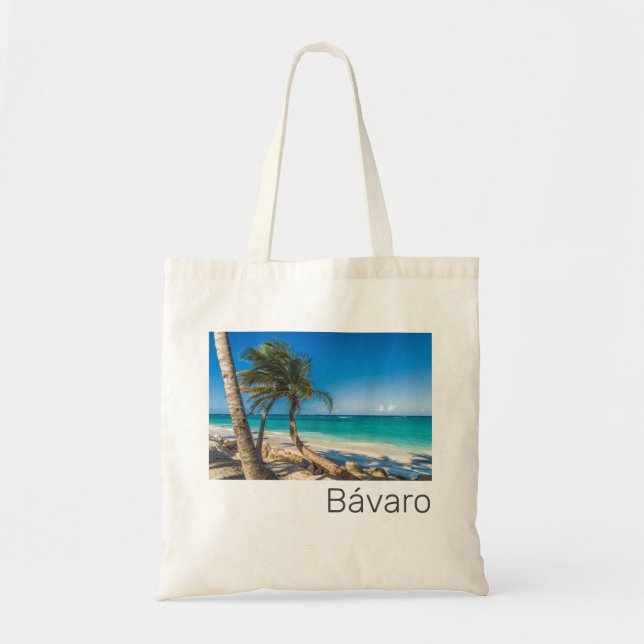 Bolso De Tela Bavaro Beach Caribe República Dominicana Souvenir (Frente)