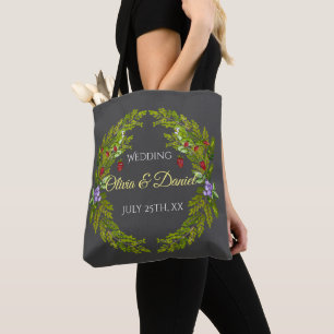 Bolso De Tela Bayas y setas de la selva acuática boda wr