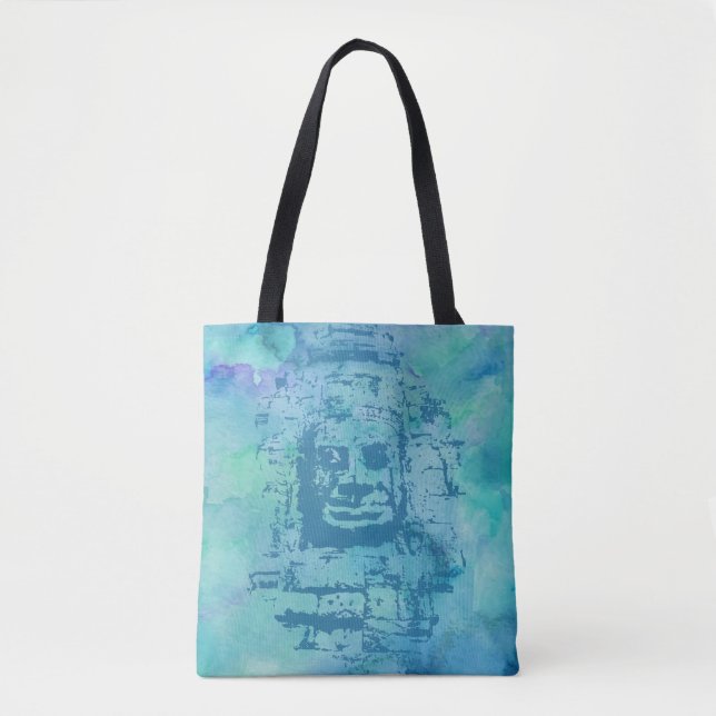 Bolso De Tela Bayon Face Blue (Anverso)