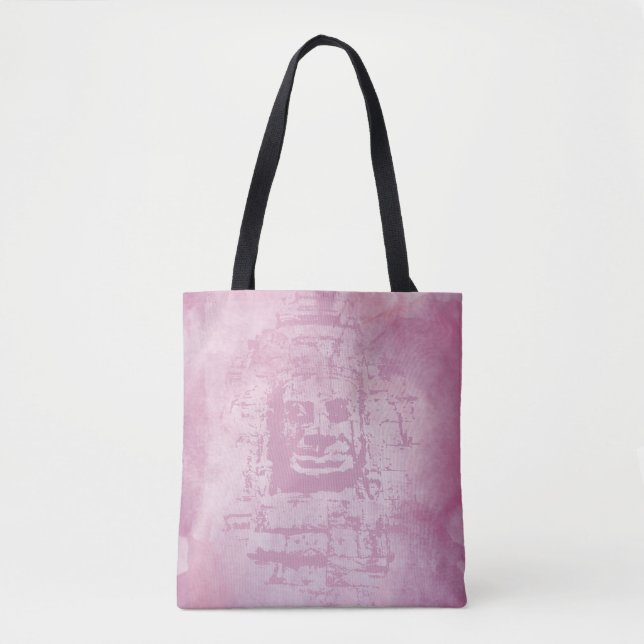 Bolso De Tela Bayon Face Pink (Anverso)