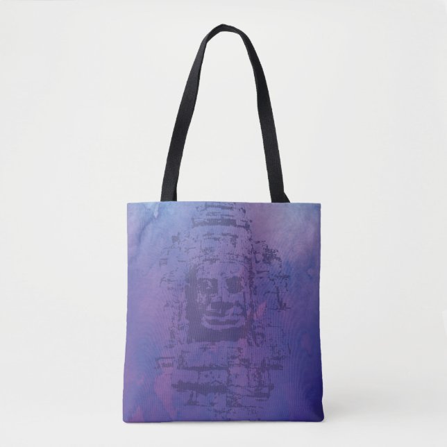 Bolso De Tela Bayon Face Purple (Anverso)