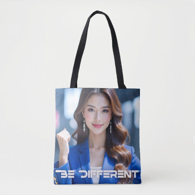 Bolso De Tela BE DIFFERENT - T-Shirt (Anverso)