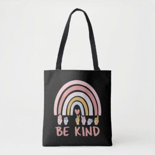 Bolso De Tela Be Kind ASL III - Lenguaje Rótulo americano