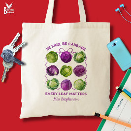 Bolso De Tela BE KIND CABBAGE Personalized Inclusive Teacher