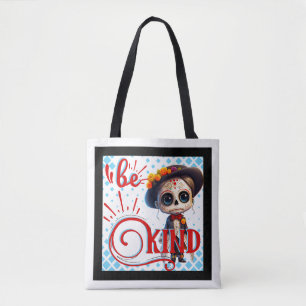 Bolso De Tela Be Kind Sugar Skull