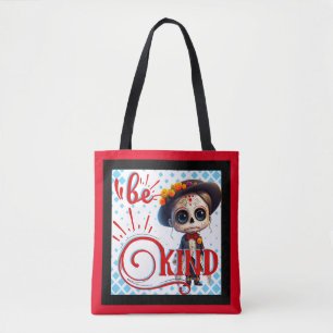 Bolso De Tela Be Kind Sugar Skull