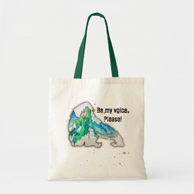Bolso De Tela Be My Voice Mountain Gorilla with Habitat (Frente)