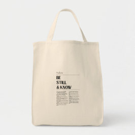 Bolso De Tela Be Still Psalm 46 Faith Grocery Bag