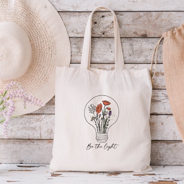 Bolso De Tela Be the Light Wildflower (Subido por el creador)